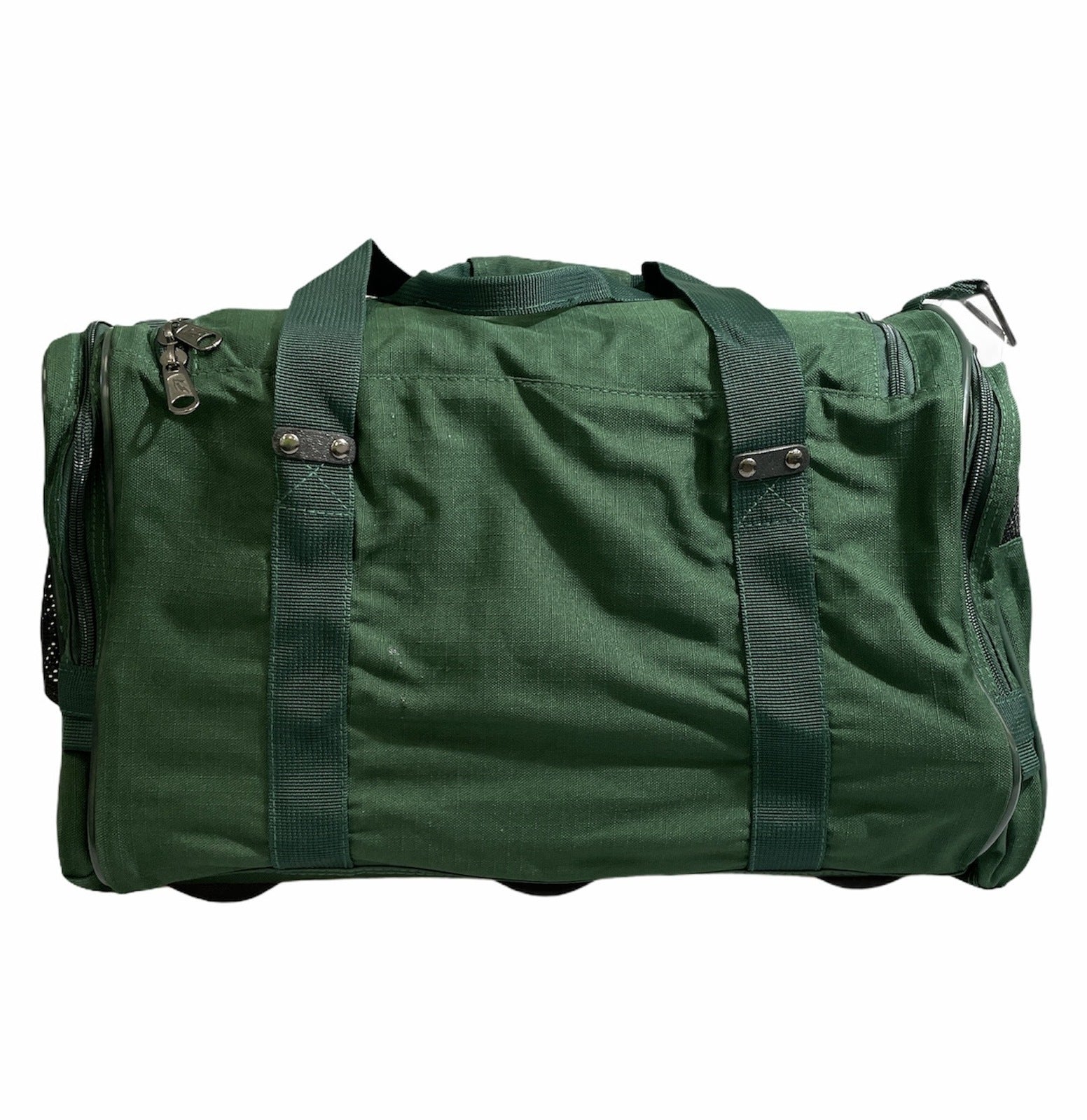 44L Travel Foldable Duffel Bag Gym Sports Luggage Travel Foldaway D-Zip Top School Bags - Bottle Green 3