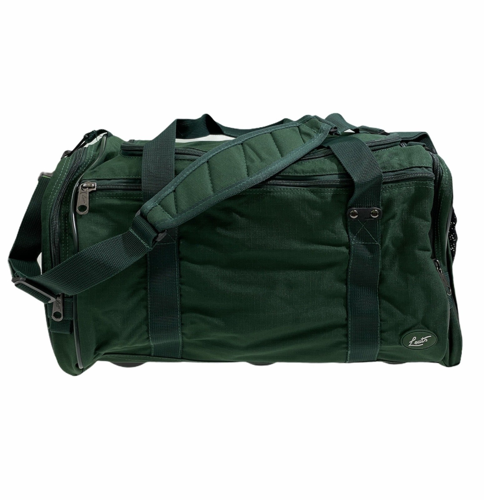 44L Travel Foldable Duffel Bag Gym Sports Luggage Travel Foldaway D-Zip Top School Bags - Bottle Green 4