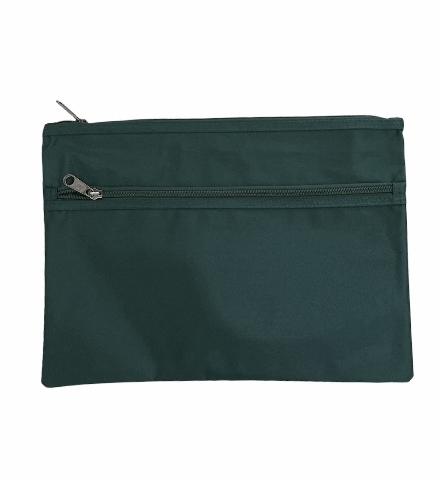 Leuts Twin Zip Jumbo Pencil Case Travel Bag Pouch Storage School Office Pen - Bottle Green 3