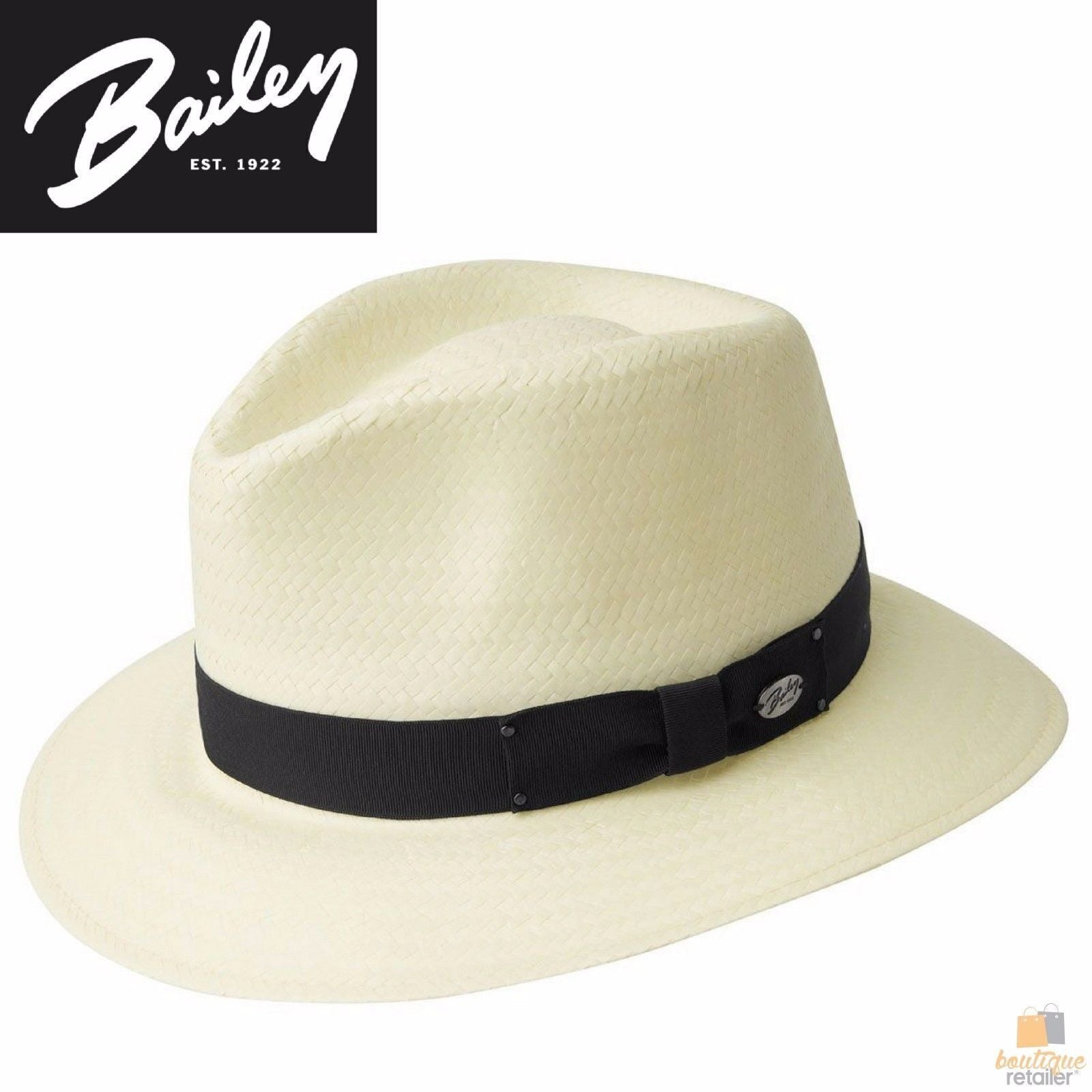 BAILEY Spencer Lite Straw Hat Summer Sun MADE IN USA Trilby Fedora in Natural - L 3