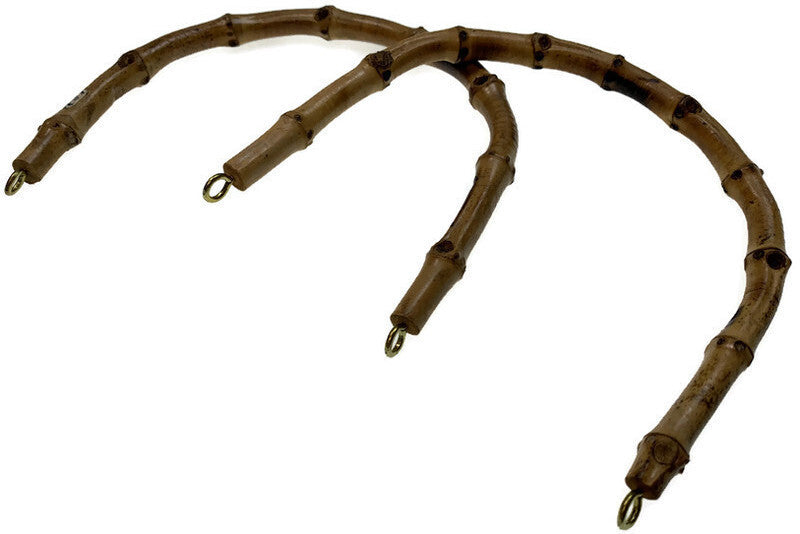 1 Pair 100% Replacement Bamboo Handles Straps Handbag Handle MADE IN JAPAN Wooden 3