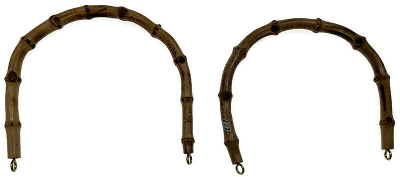1 Pair 100% Replacement Bamboo Handles Straps Handbag Handle MADE IN JAPAN Wooden 5
