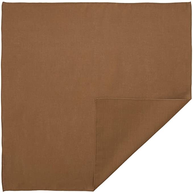 BANDANA 100% COTTON Head Wrap Durag Bandanna Summer Scarf Mask in Plain Brown 3