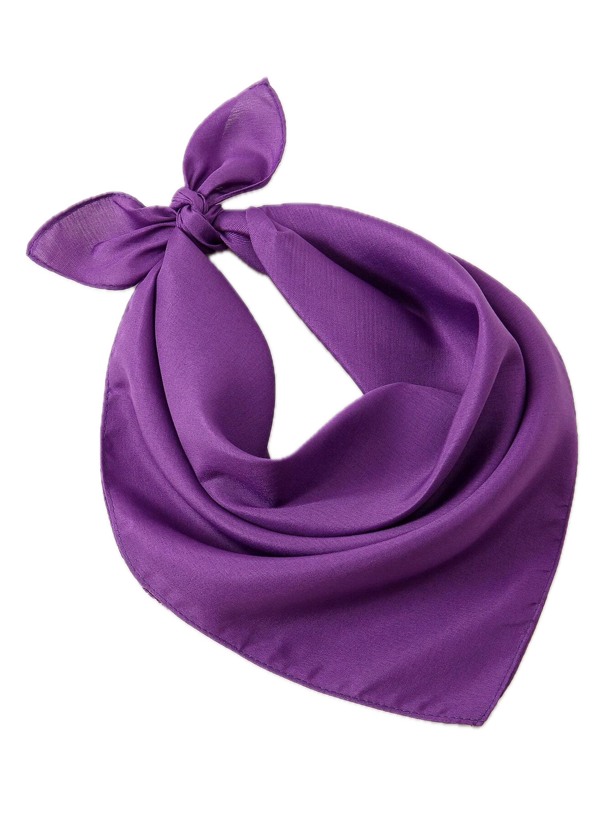 Plain Bandana 100% COTTON Head Wrap Durag Bandanna Summer Biker Scarf Mask - Purple