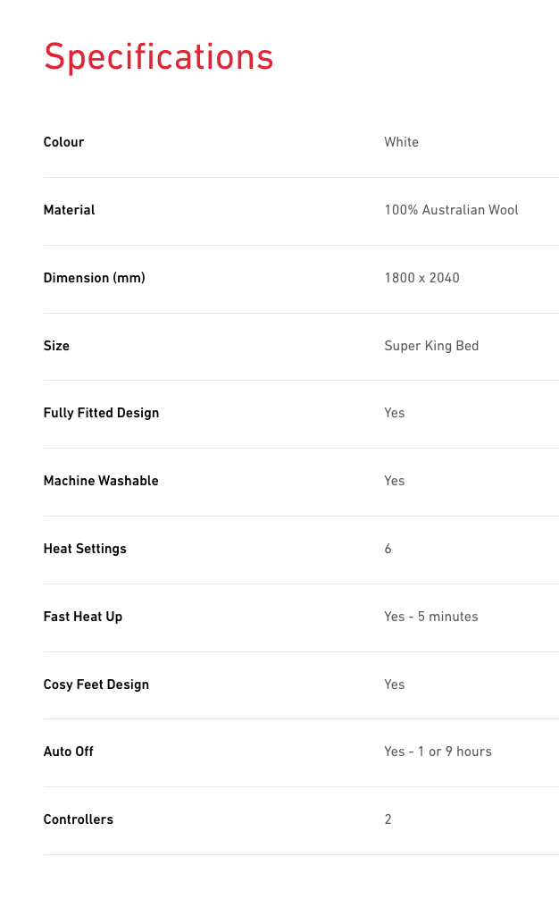 Sunbeam Sleep Perfect Super King Bed Wool Fleece Heated Blanket 7