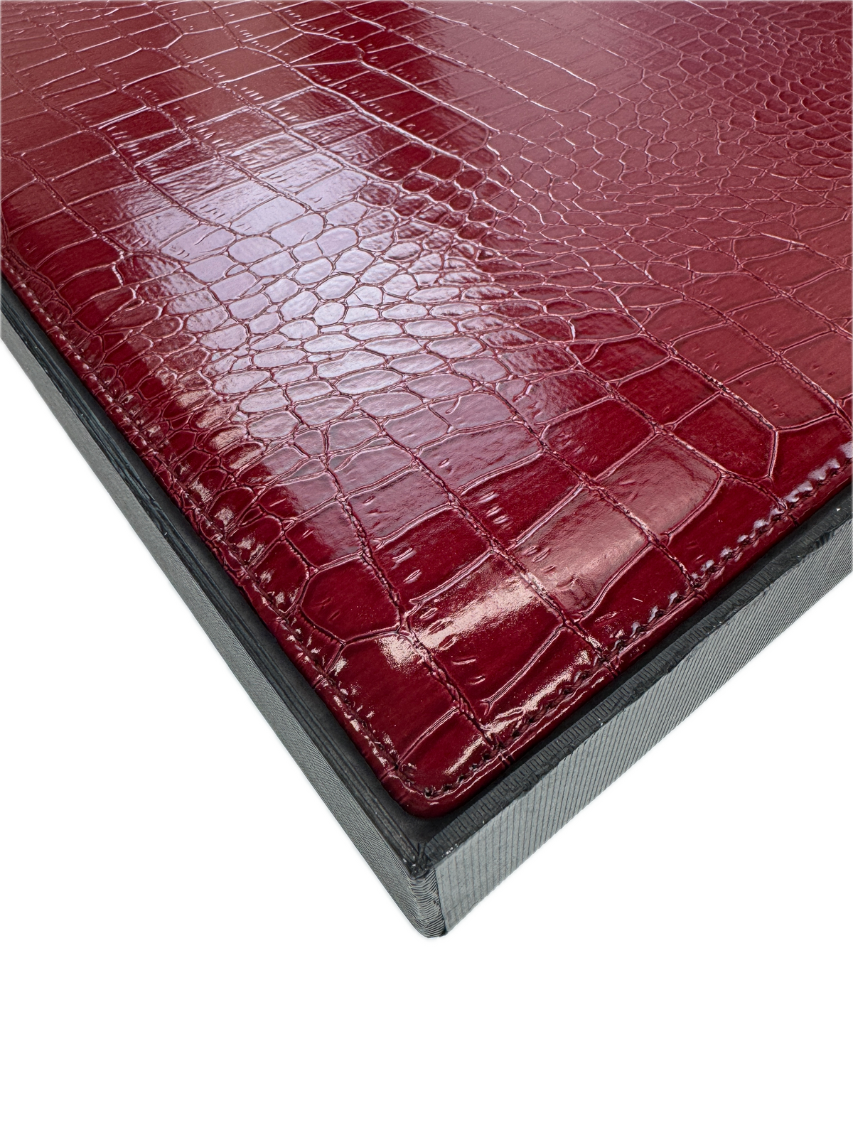 de Burg 4 Piece Table Place Mat Set Placemat with Croc Pattern - Red 3