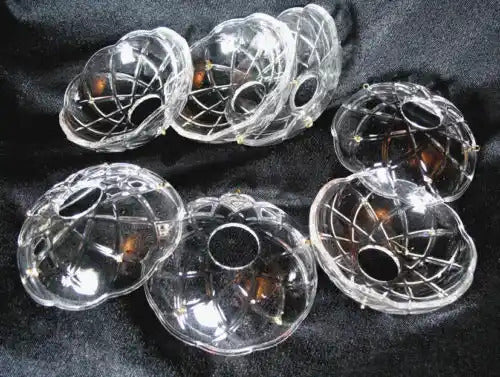 120mm Crystal Chandelier Bobeche Lamp Chandelier Part w/ Gold Pins (30mm Hole) 4