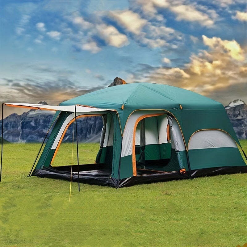 Tasman 3-5 Person Tent Camping Hiking Festival Pop Up Sleeping - Green 10