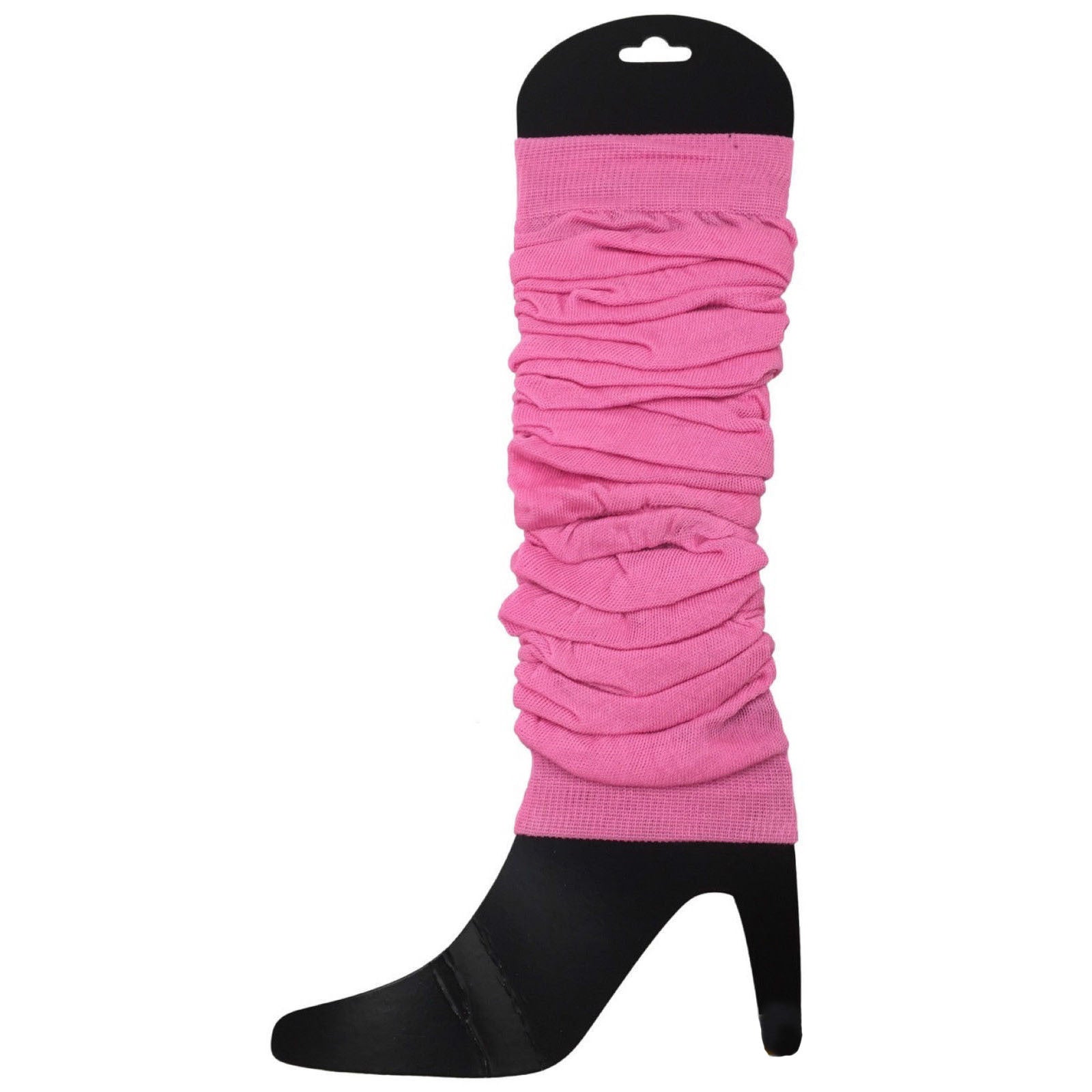 12 LEG WARMERS Knitted Womens Neon Party Knit Ankle Fluro Dance Costume 80s BULK - Light Pink 3