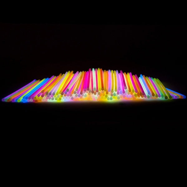 15 GLOW STICKS Party Light Glow In The Dark Rave NECKLACE Disco Bulk 3