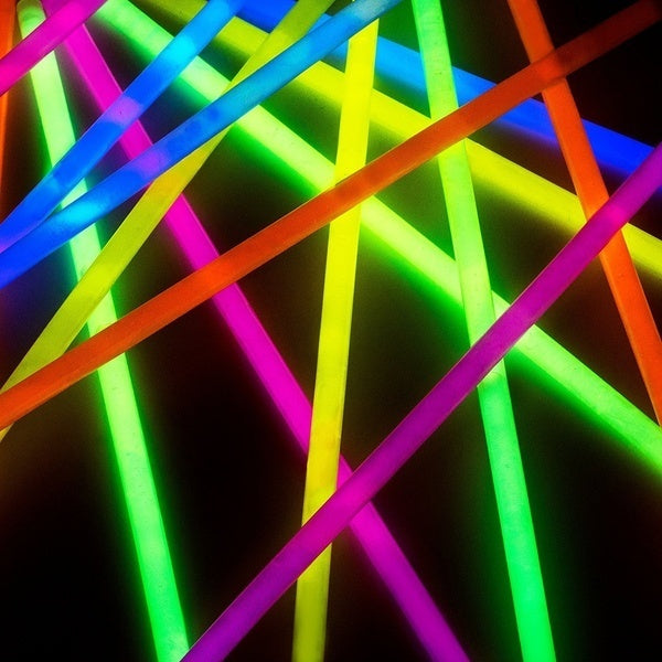 15 GLOW STICKS Party Light Glow In The Dark Rave NECKLACE Disco Bulk 4