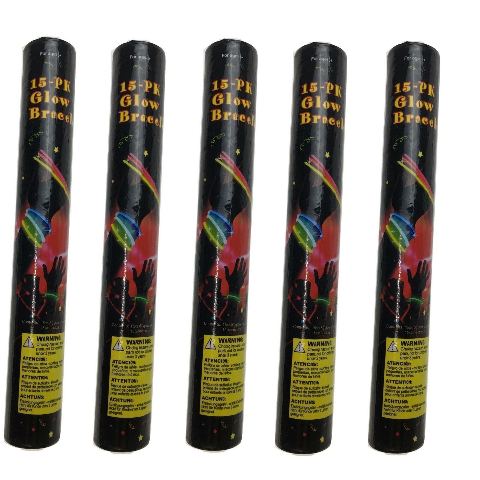 75 GLOW STICKS Party Light Glow In The Dark Rave BRACELETS Disco Bulk 20cm 7