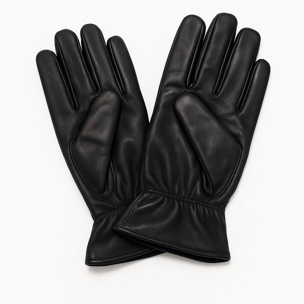 Ladies Genuine Sheepskin Leather Gloves Fleece Lined Warm Winter Womens in Black - M 5