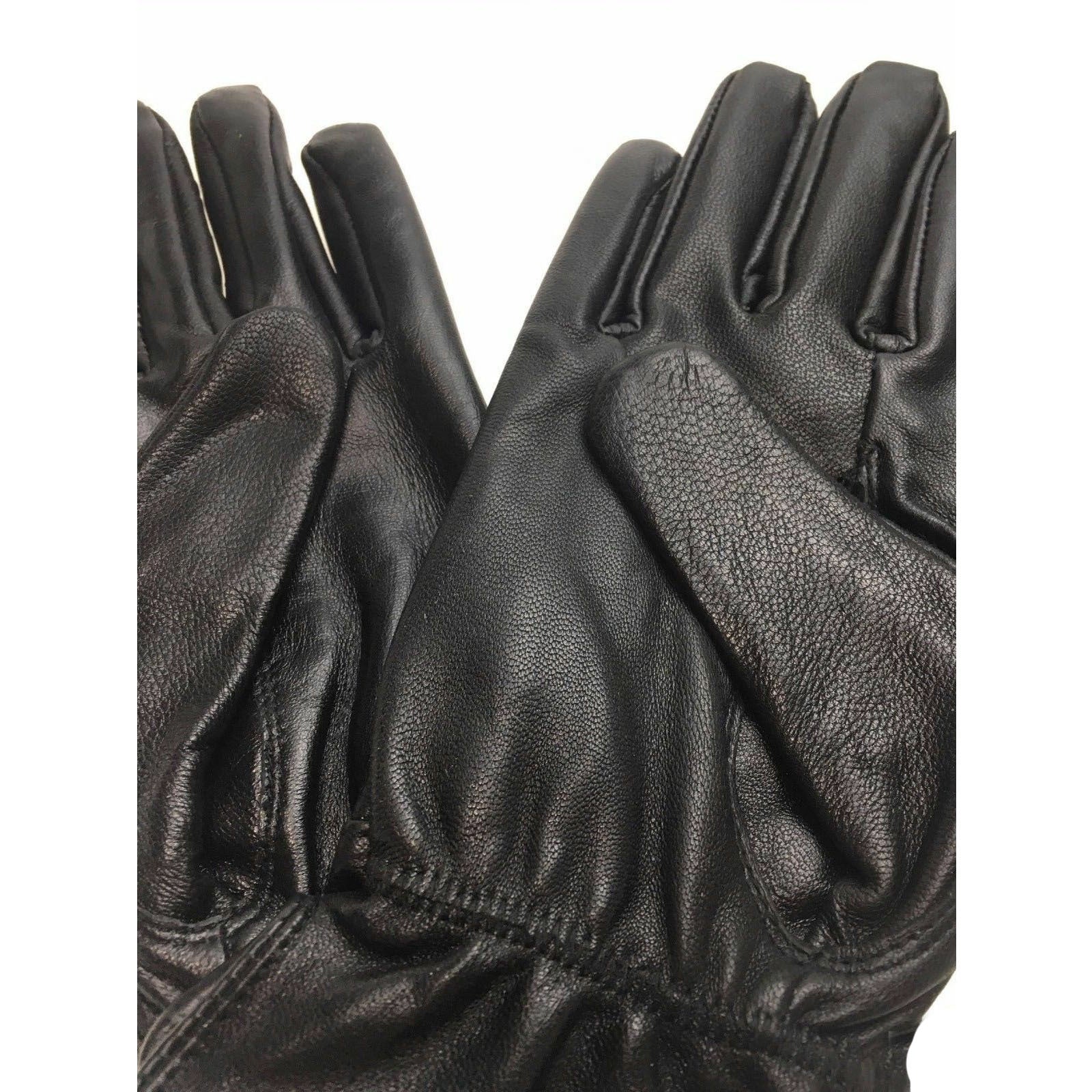 Ladies Genuine Sheepskin Leather Gloves Fleece Lined Warm Winter Womens in Black - XL 4