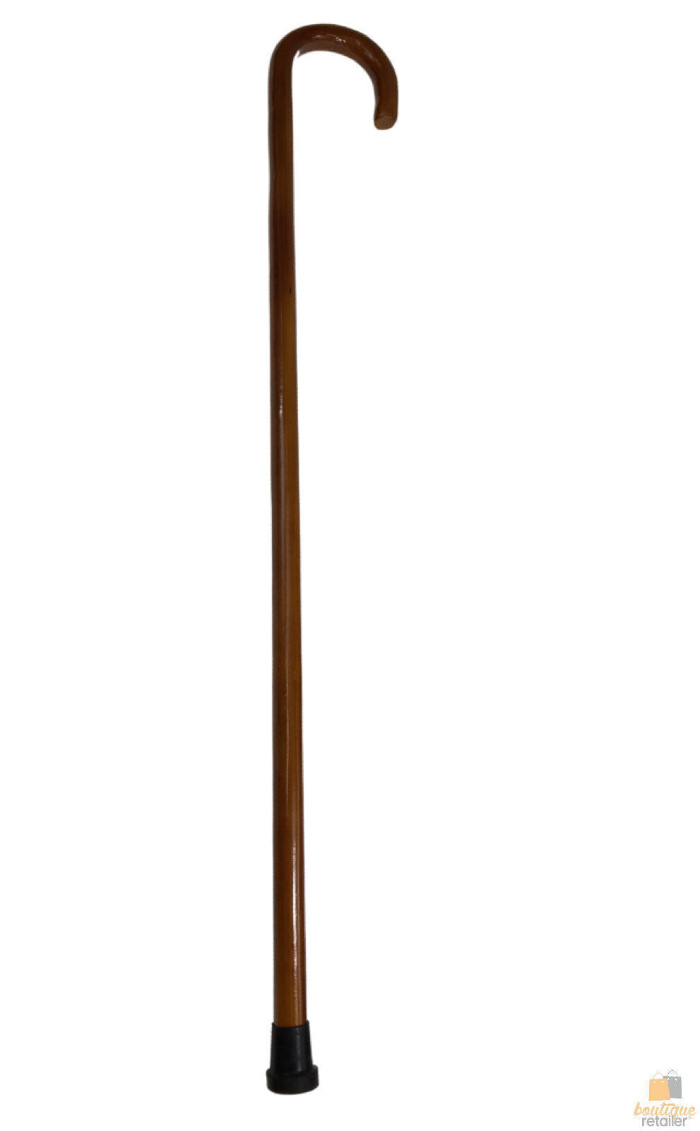 92cm WOODEN WALKING STICK Wood Cane Pole Carved Varnished Deluxe Quality Sturdy - Brown 3