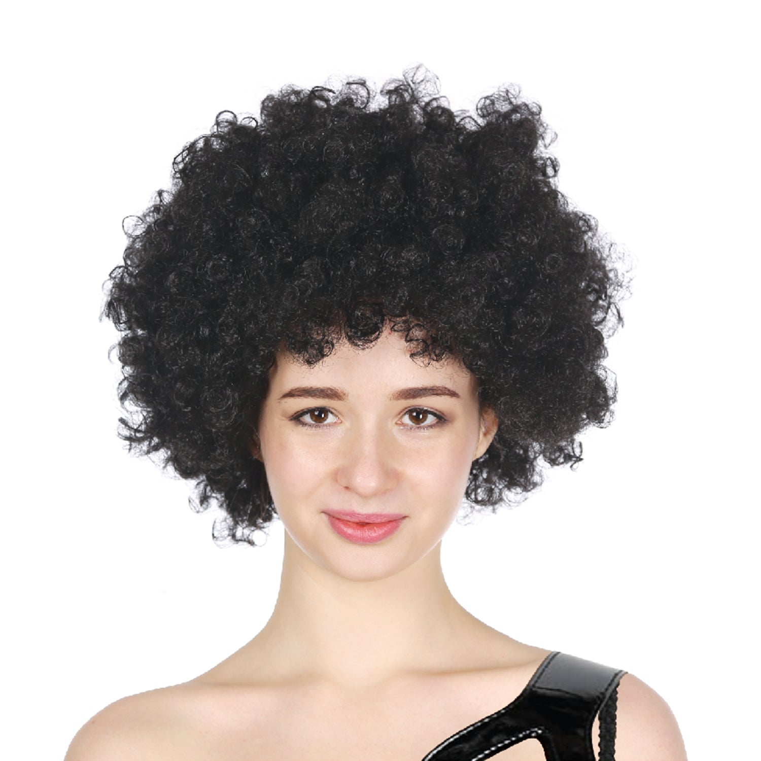 Mens DELUXE AFRO WIG Curly Hair Costume Party Fancy Disco 70s 80s Dress Up - Black 3