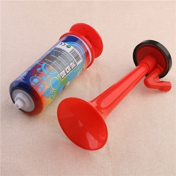 Air Horn Party Prop Hand Held Loud Pump Action Plastic Novelty Reusable Klaxon 3