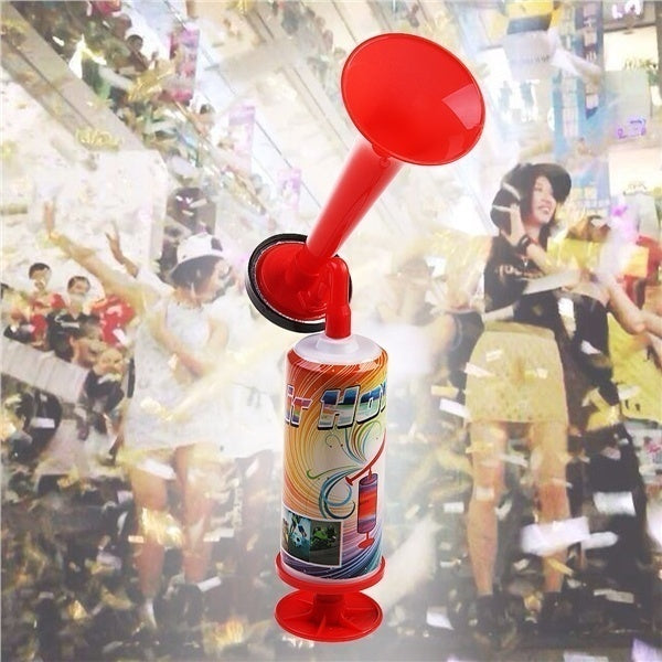 Air Horn Party Prop Hand Held Loud Pump Action Plastic Novelty Reusable Klaxon 7