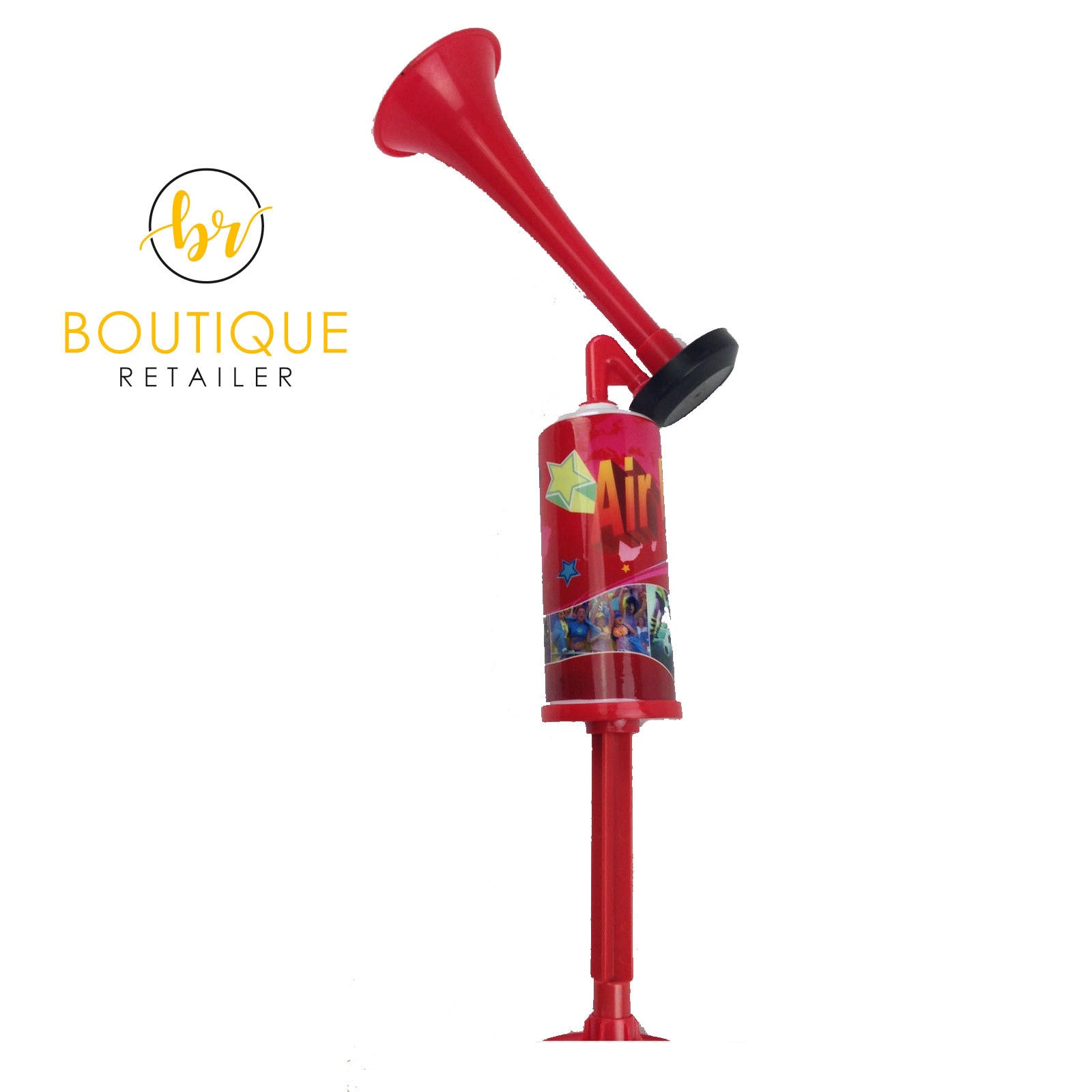 Air Horn Party Prop Hand Held Loud Pump Action Plastic Novelty Reusable Klaxon 8