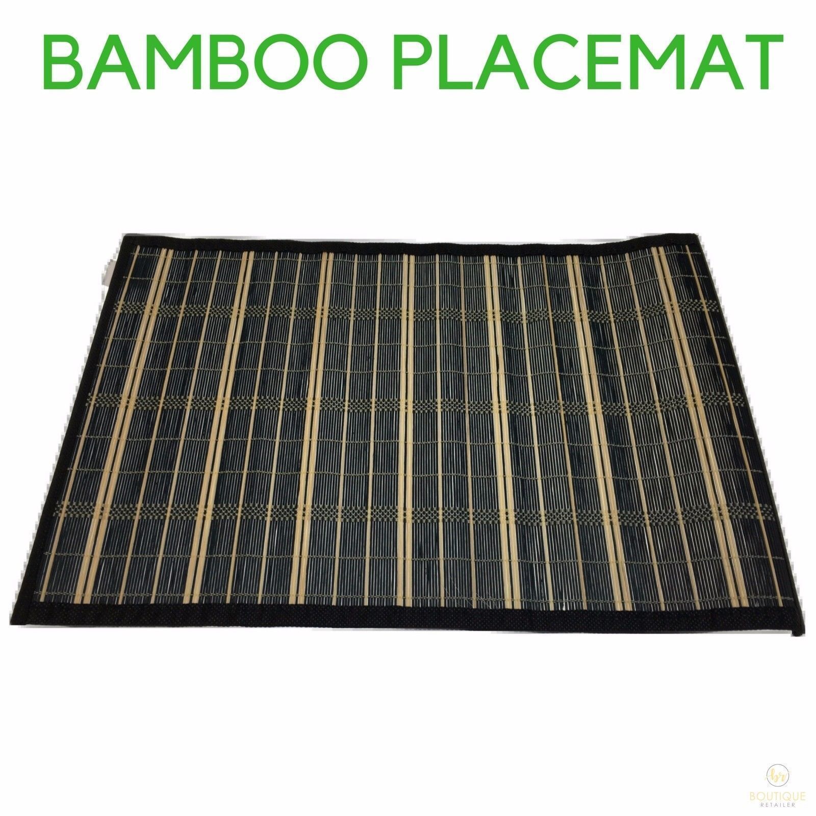 BAMBOO PLACEMAT Dinner Table Decor Party Natural Party 45x30cm Place Mat 6