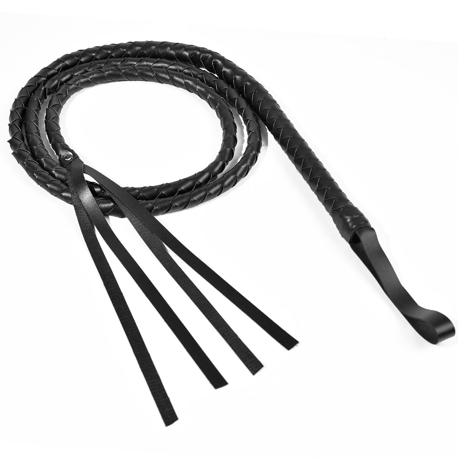 BLACK WHIP Faux Leather Costume Party 180cm Riding Cowboy Fancy Dress 6