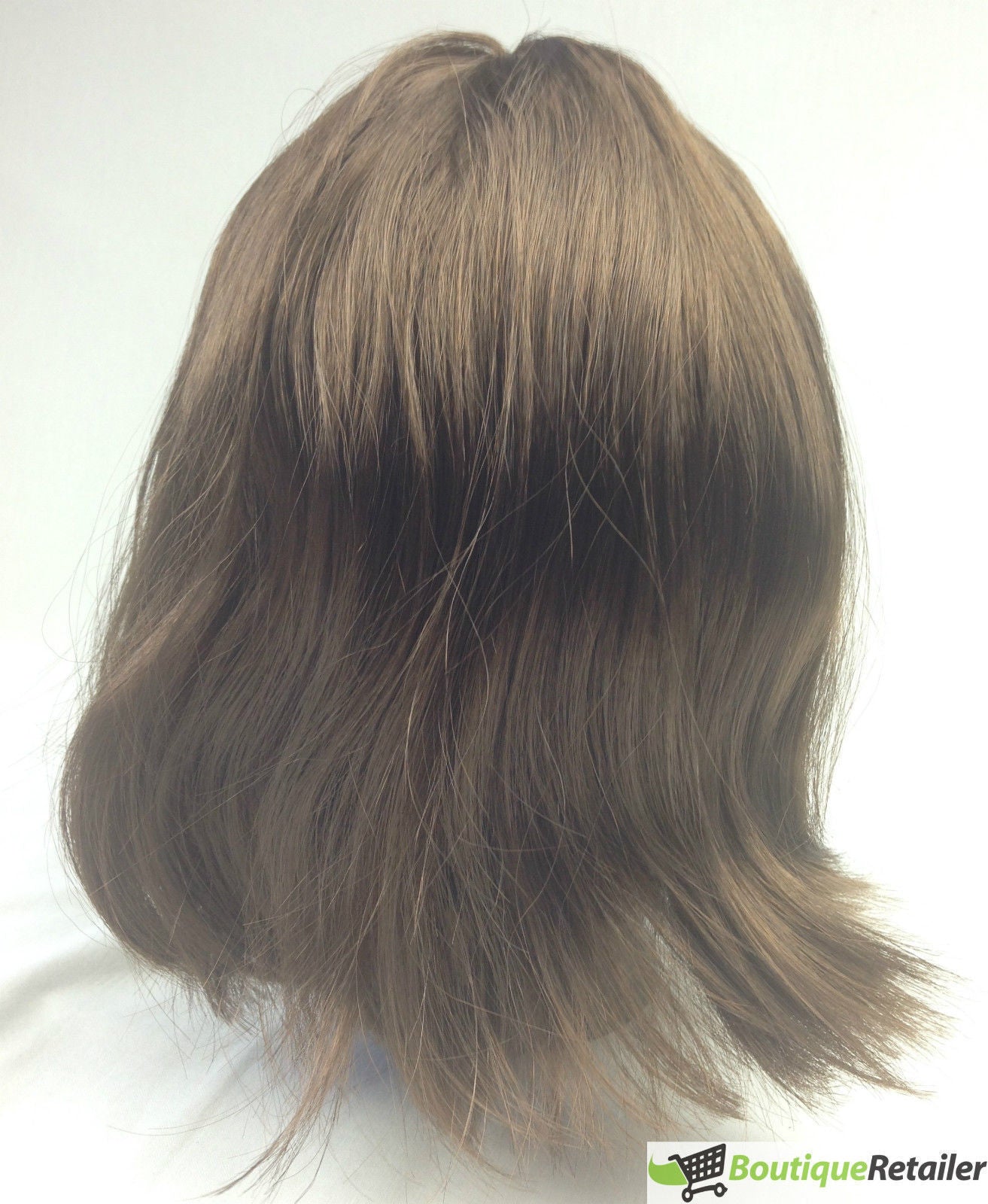 Bob Wig Costume Short Straight Fringe Cosplay Party Full Hair Womens Fancy Dress - Brown 4