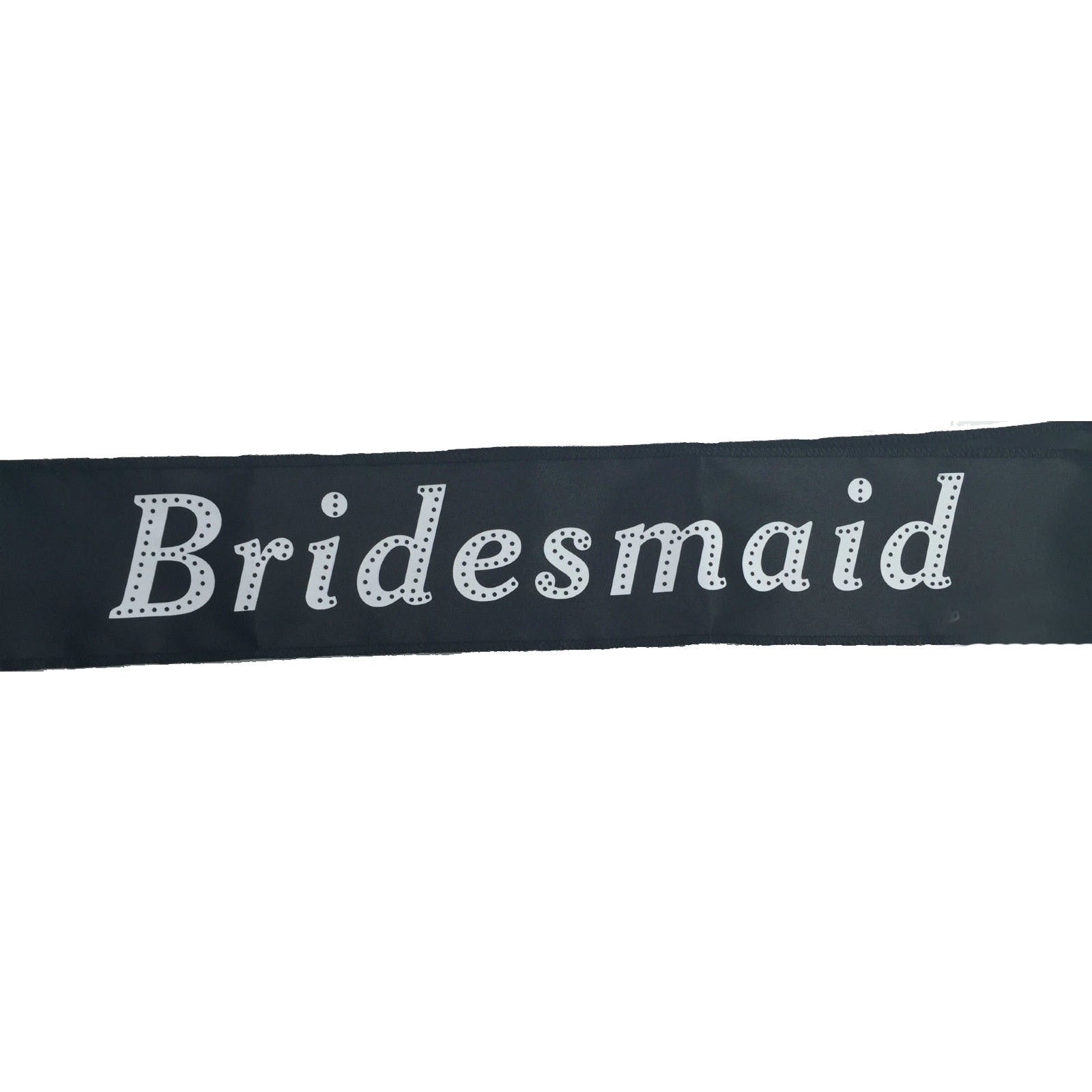 HEN'S NIGHT SASH Party Girls Wedding Bridesmaid Bridal Bride To Be Satin Sashes - Bridesmaid (Black) 3