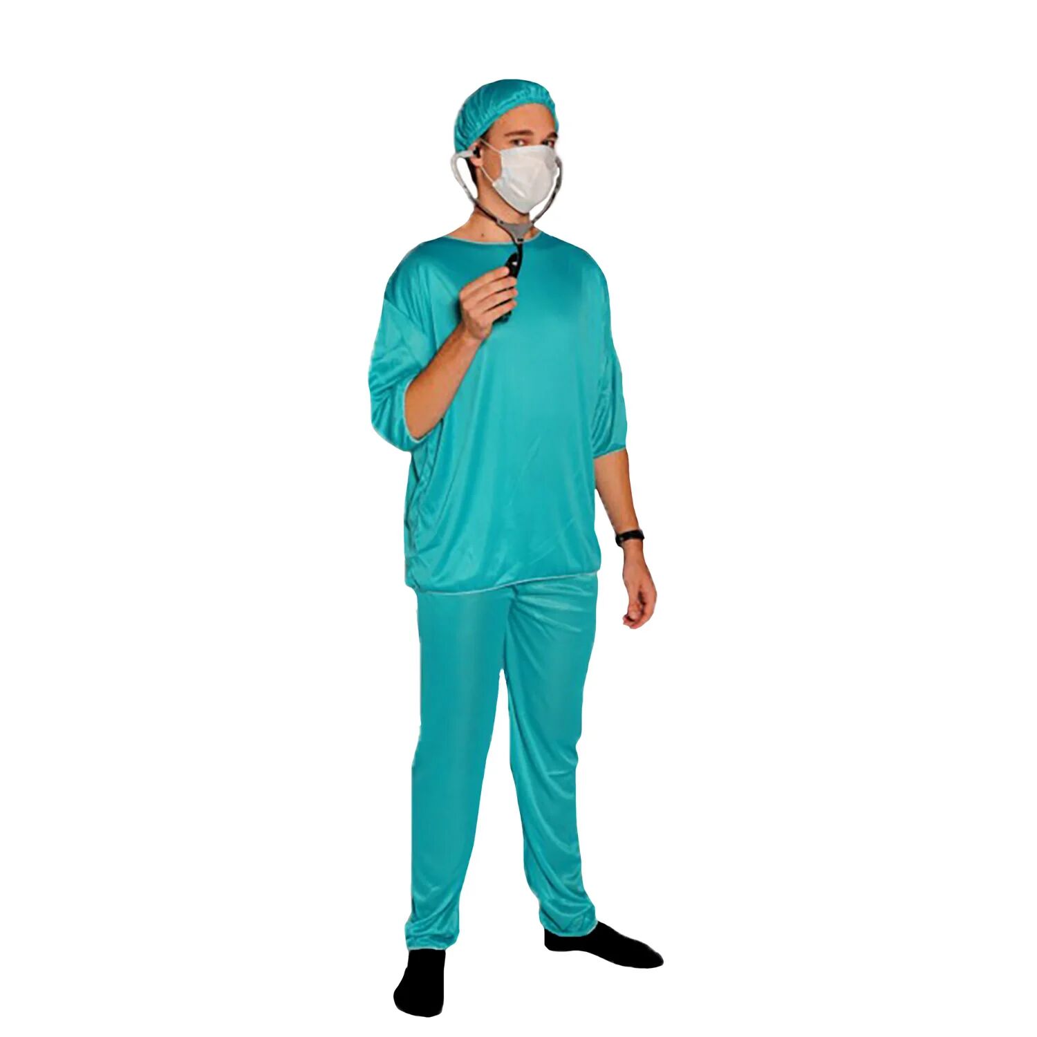 Mens Adult Doctor Costume Dr Surgeon Scrubs Halloween Fancy Party Hospital