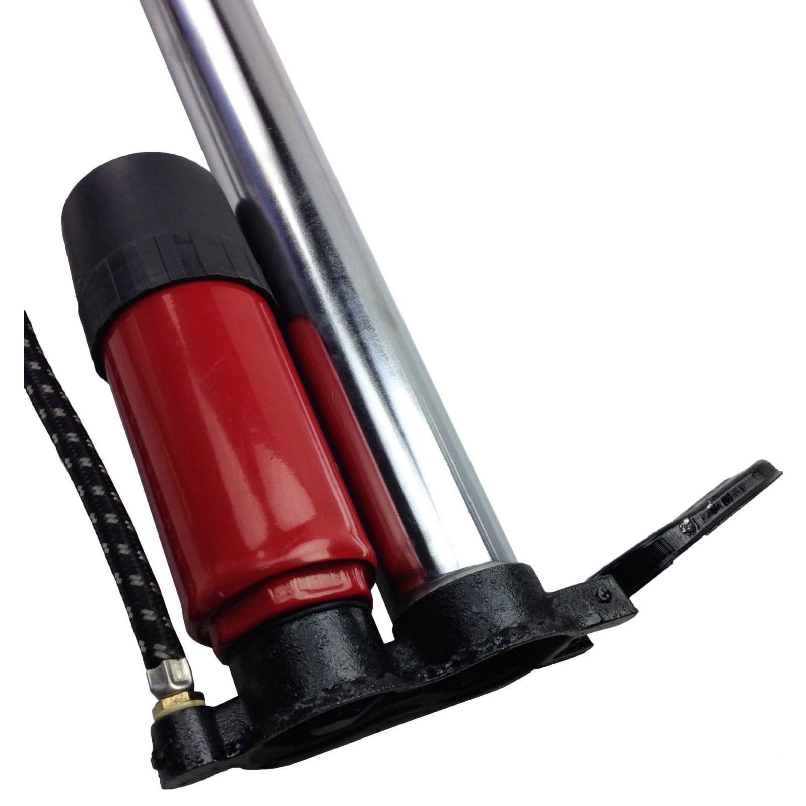 HAND TYRE PUMP With Booster & KPA Gauge Psi Bike Air Inflator Bicycle Tire 4