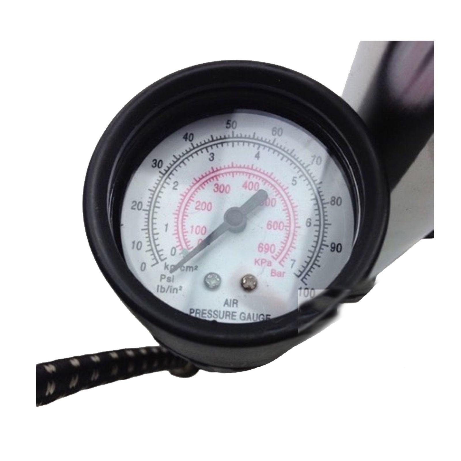 HAND TYRE PUMP With Booster & KPA Gauge Psi Bike Air Inflator Bicycle Tire 5