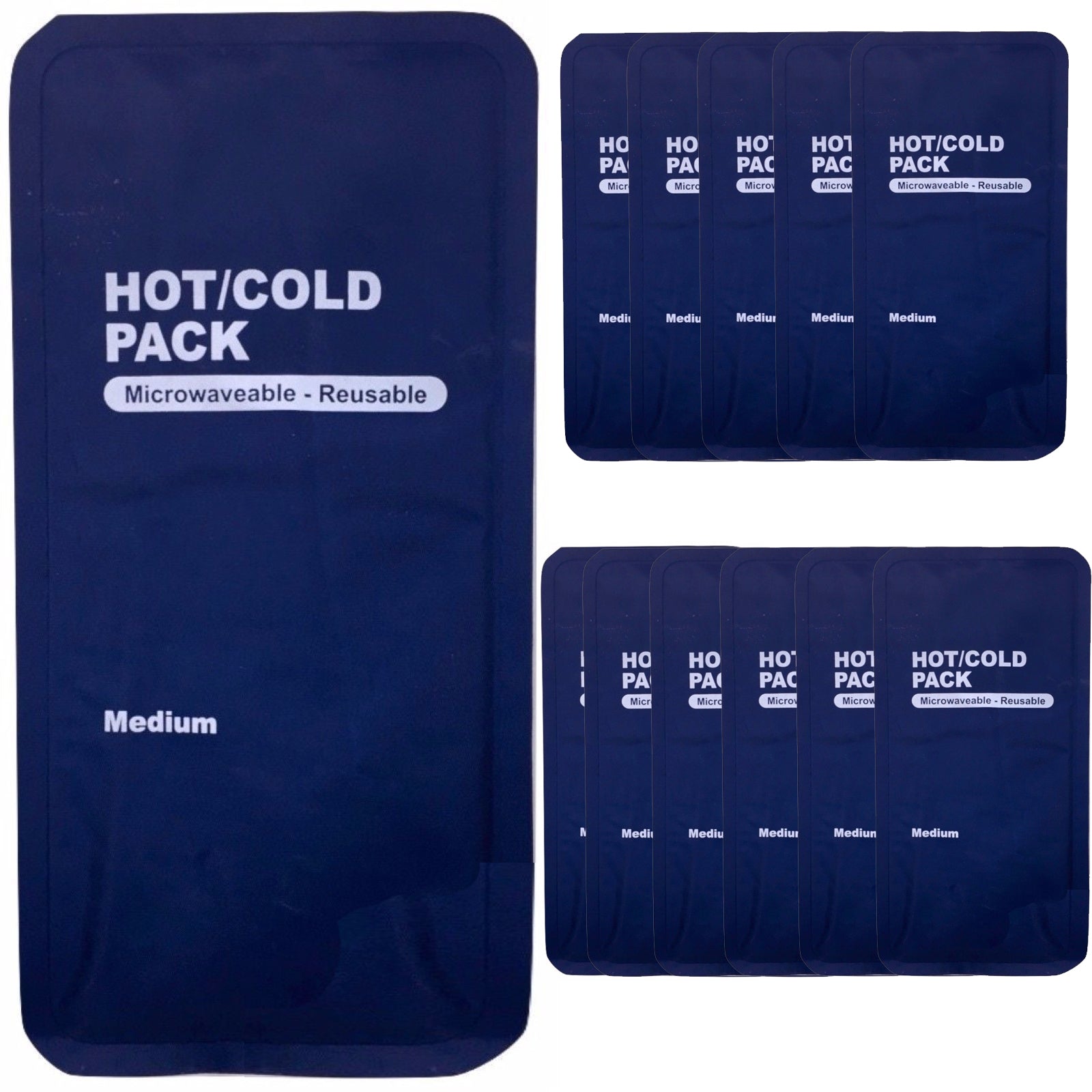 12x HOT COLD PACK First Aid Reusable Ice Heat Gel Packs Microwave Relief BULK 5