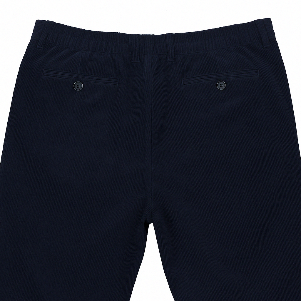 MENS CORDUROY PANTS Trousers Cords Casual STRETCH COTTON Size 32""-44"" Adjustable - Navy (49) - 107 (42"") 3