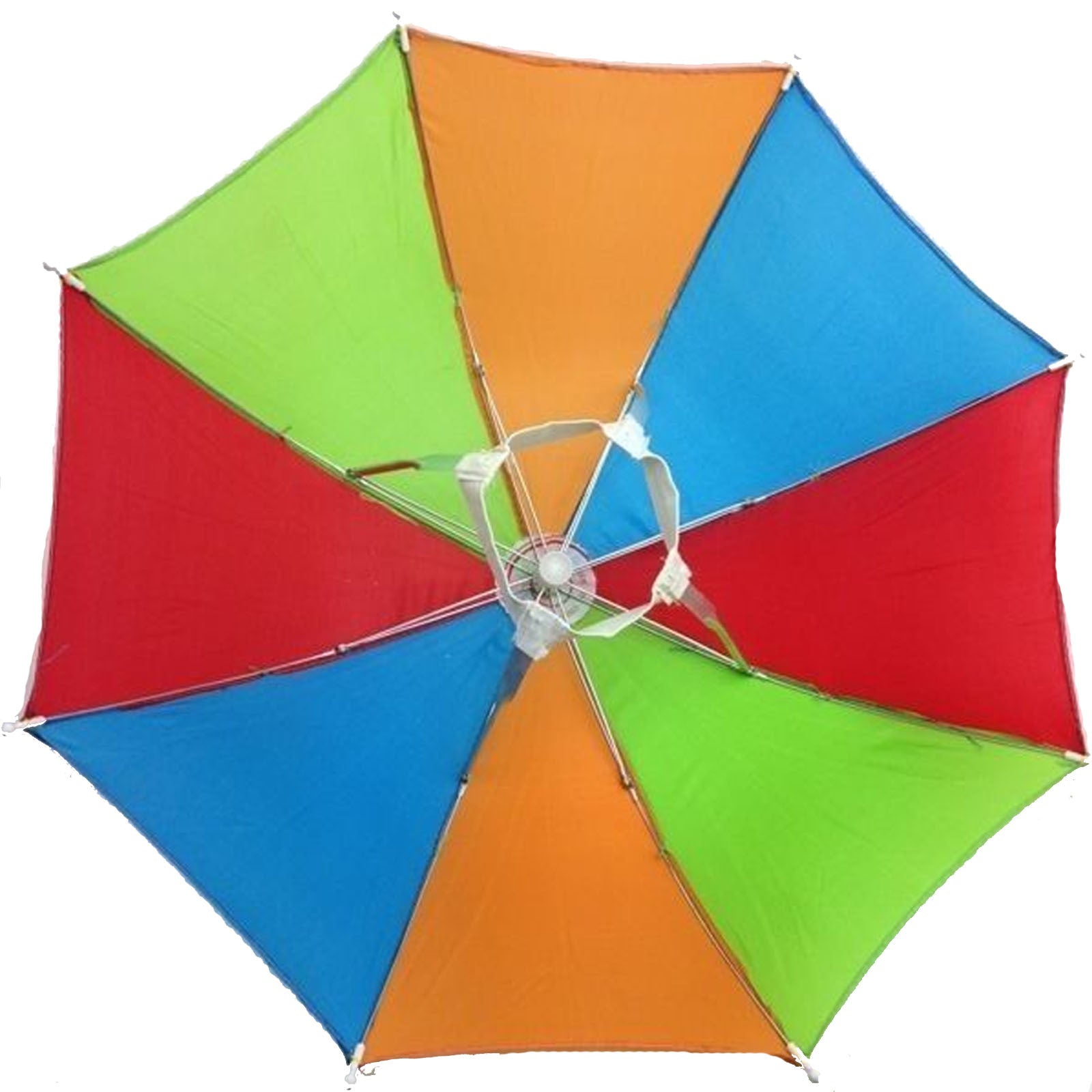 2x RAINBOW UMBRELLA HAT Rain Beach Sun Rain Cap Costume Camping Fishing Hunting 6