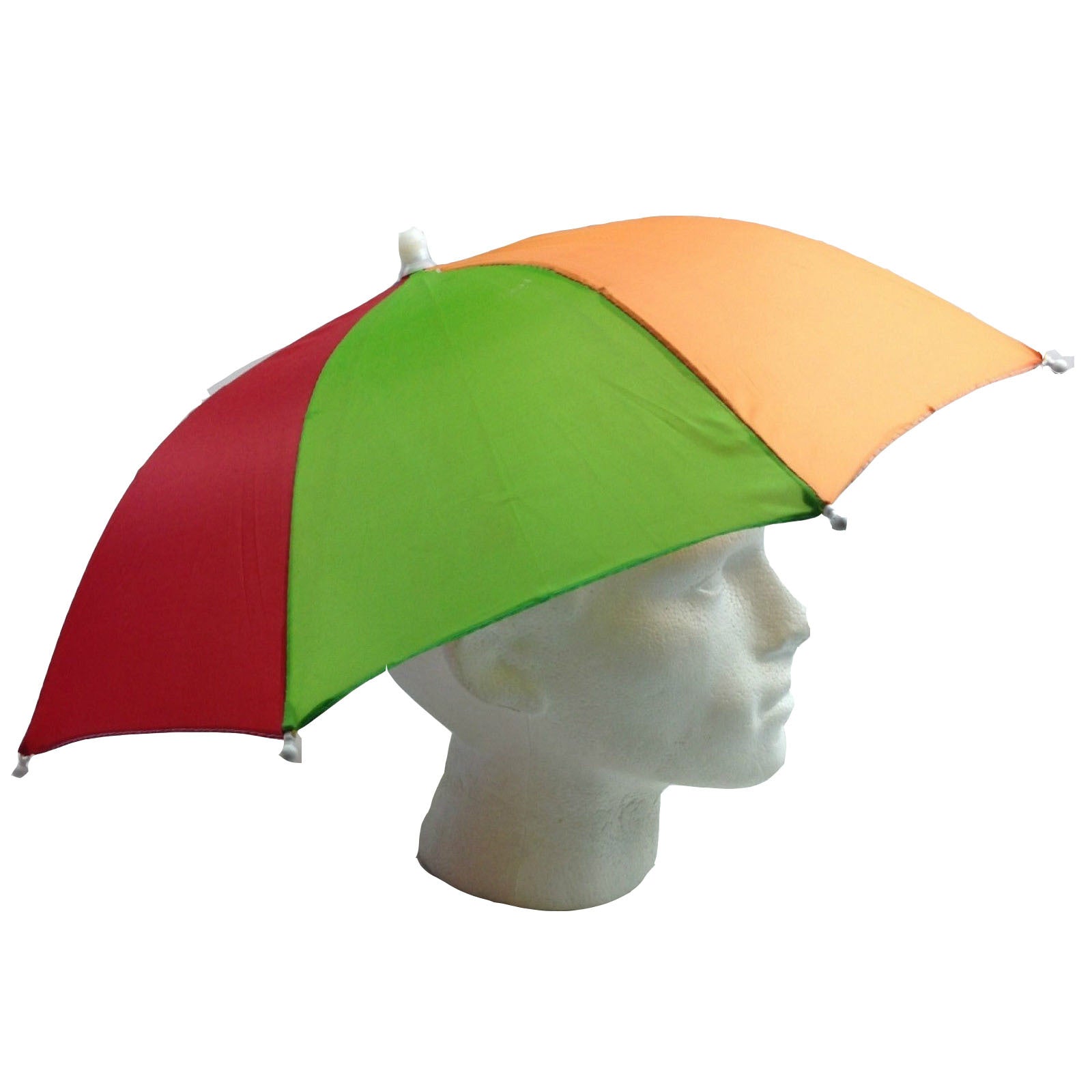 2x RAINBOW UMBRELLA HAT Rain Beach Sun Rain Cap Costume Camping Fishing Hunting 7