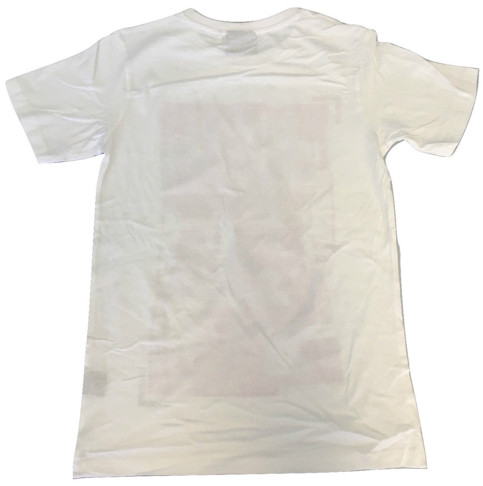 100% Cotton T-Shirt with Print Design Slim Fit Basic Tee Top XS-XXL - White - M