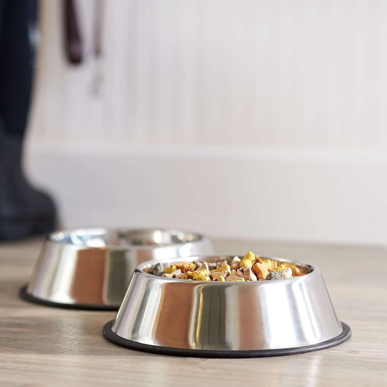 Non Slip Stainless Steel Dog Bowl Pet Cat Water Food Feeder Portable Puppy Dish - Medium (300ml) 4