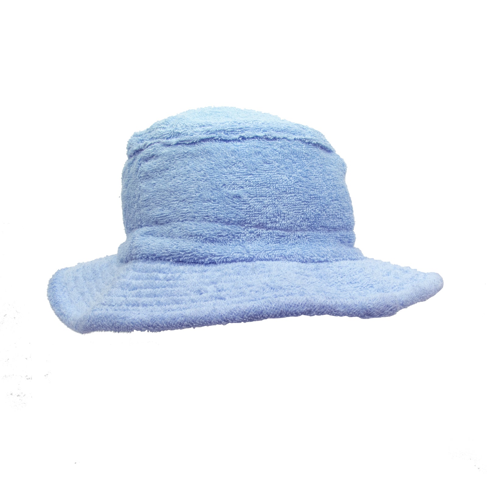 Terry Towelling BUCKET HAT Daggy Fishing Camping Lad Cap Retro  100% COTTON - Sky Blue - XXL 4