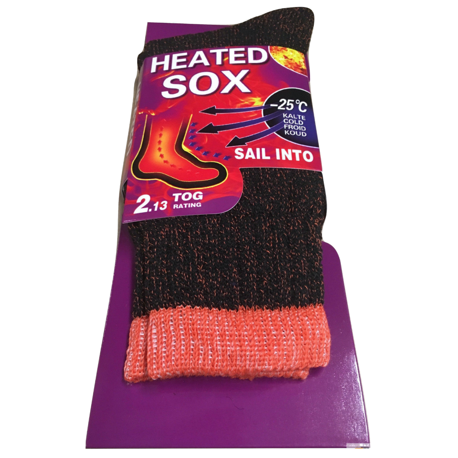 1 Pair Womens THERMAL HEATED SOCKS Warm Winter Comfort Work Sox Ski Ladies - Assorted - UK 9-11 (EU 37-42) 4