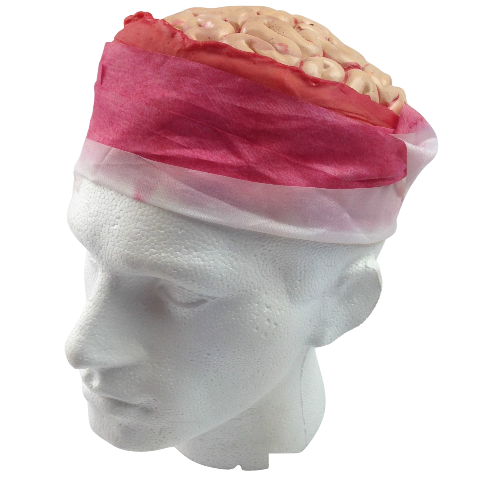 Zombie Brain Skull Cap Costume Halloween Bloody Headpiece Fancy Dress Bandage 4