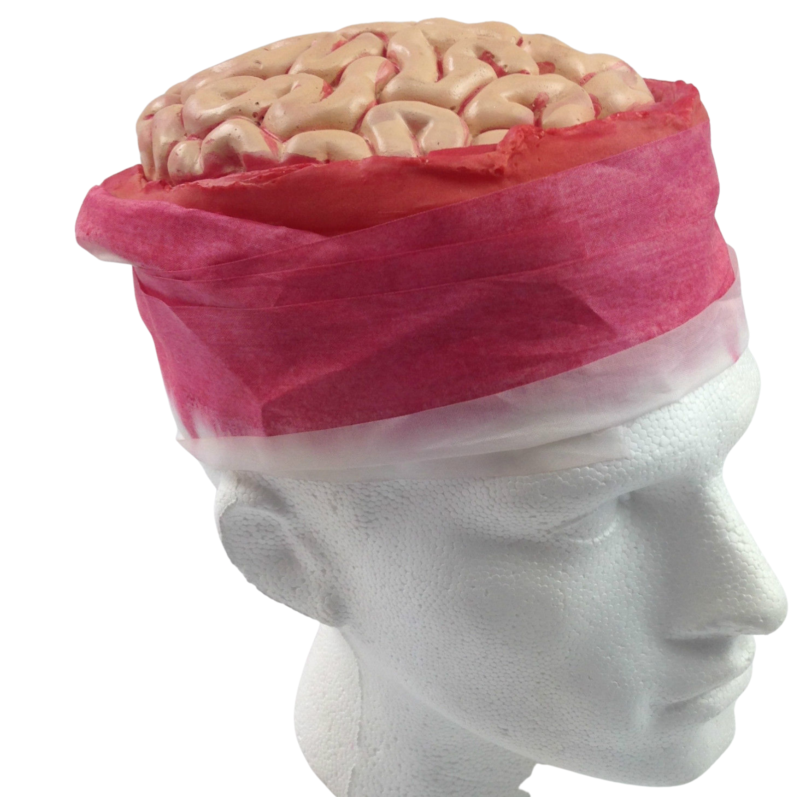 Zombie Brain Skull Cap Costume Halloween Bloody Headpiece Fancy Dress Bandage 5