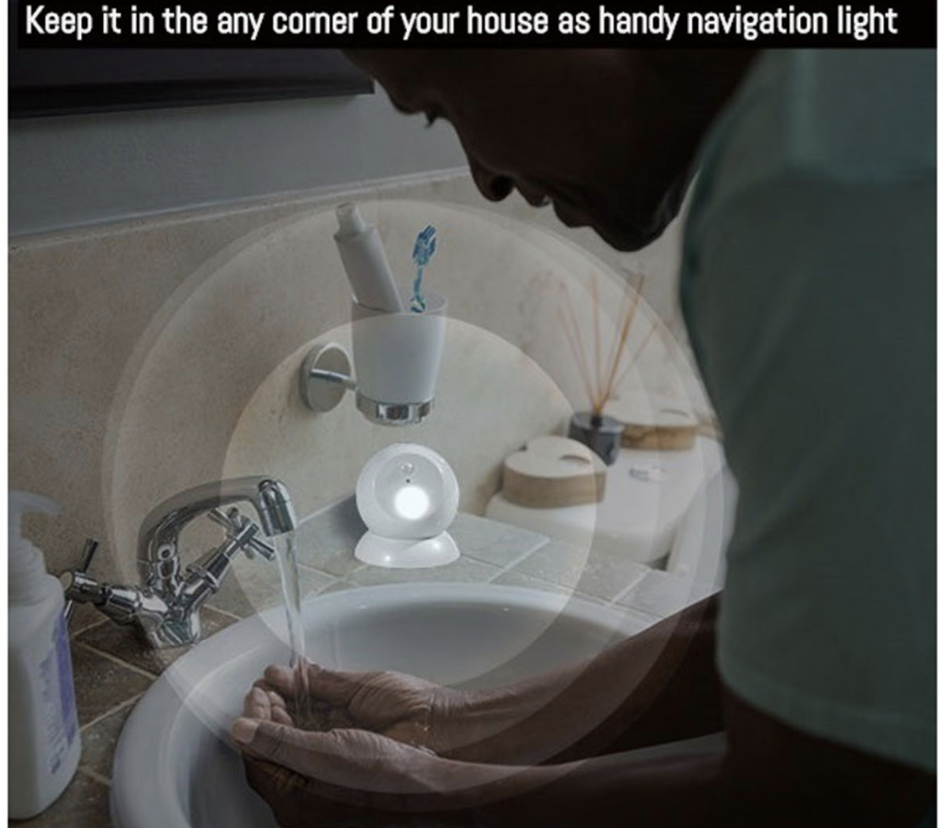 Brillar Motion Activated Swivel Ball Light - White 5