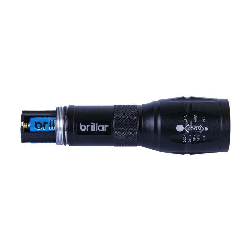 Brillar Tactical Grade LED Torch 5 Modes Water Resistant Flashlight Light Bright 5