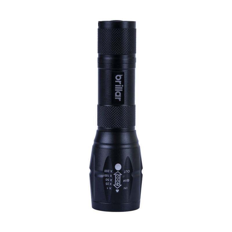 Brillar Tactical Grade LED Torch 5 Modes Water Resistant Flashlight Light Bright 6