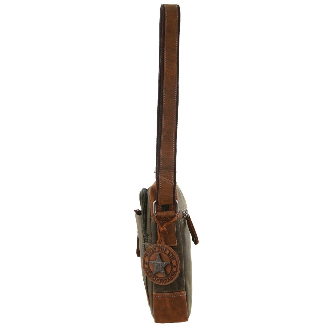 Billy The Kid Olive Leather Crossbody/Shoulder Bag 4
