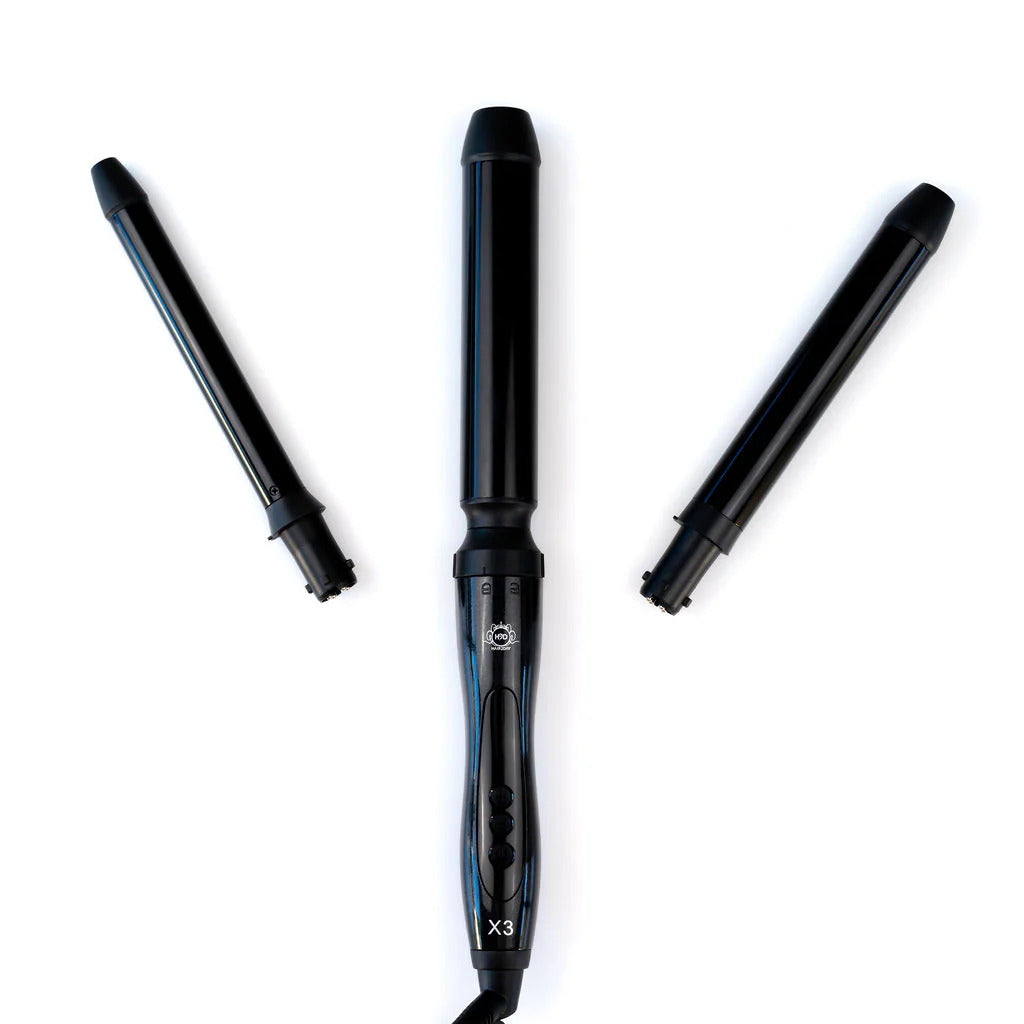 H2D X3 Professional Hair Curling Wand Ceramic Curler Roller - Black 3