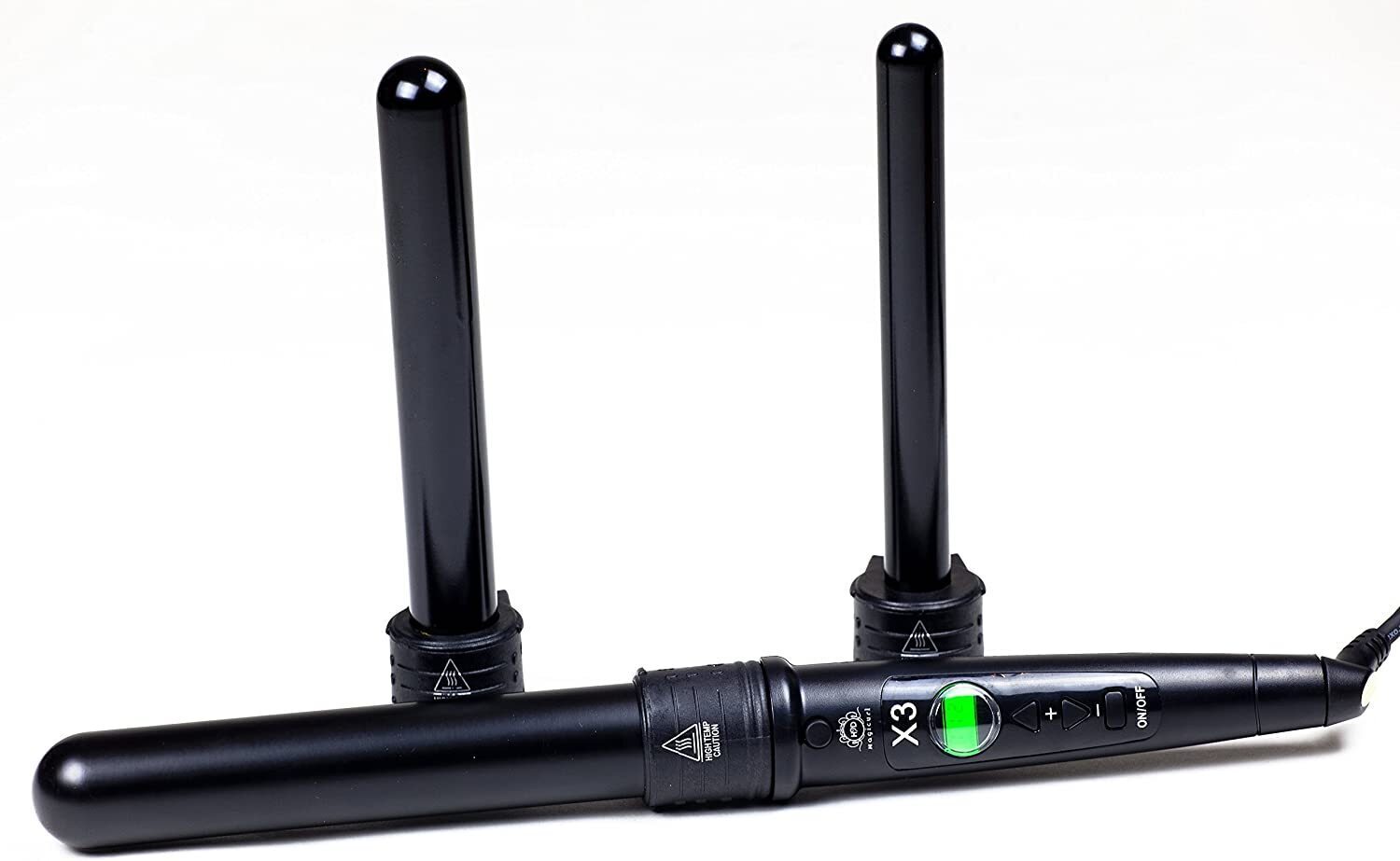 H2D X3 Professional Hair Curling Wand Ceramic Curler Roller - Black 7