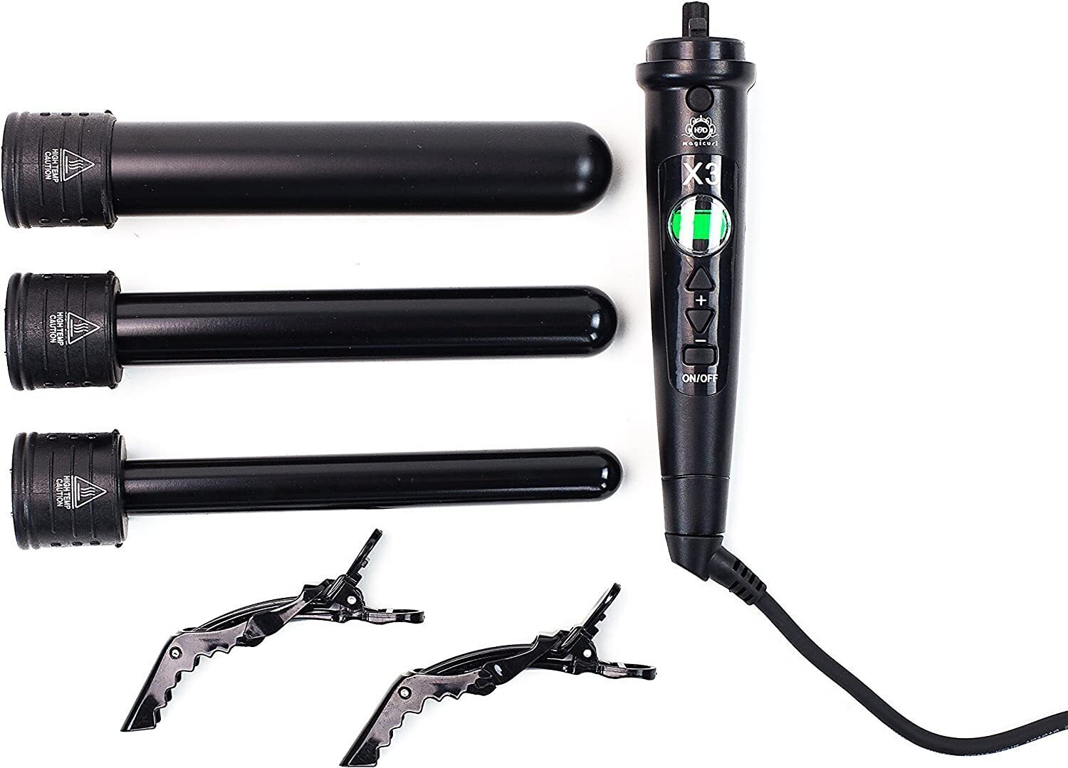 H2D X3 Professional Hair Curling Wand Ceramic Curler Roller - Black 9