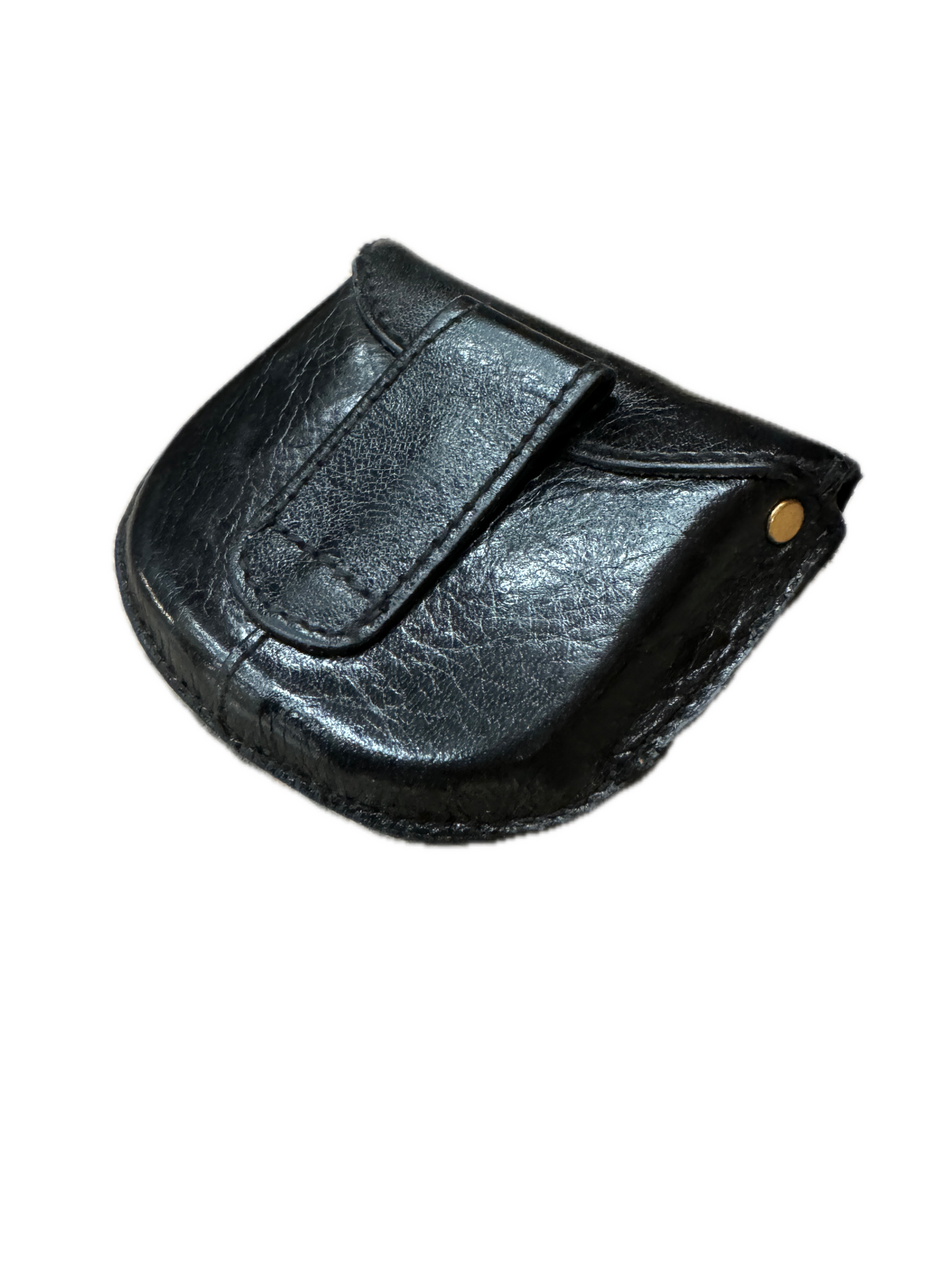 Milleni Genuine Leather Coin Purse Holder Wallet with Belt Loop - Black 5