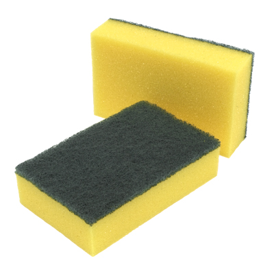 36x Scourer Sponges Strong Commercial Grade Regular Duty 15x10x3cm Bulk 3