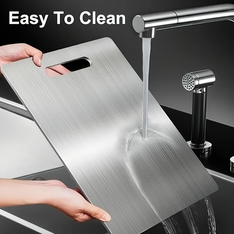 Stainless Titanium Steel Anti-Bacterial Mildew-Proof Cutting Chopping Board 23 x 34cm 3